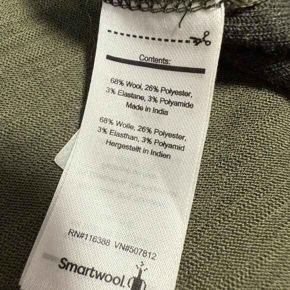 Smartwool Intraknit Green Merino Wool Zip Hoodie - Picture 6 of 6